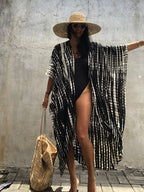 Beach Wrap Bikini Swimwear Cover Up Kimono-Style Resort Wear Sarong