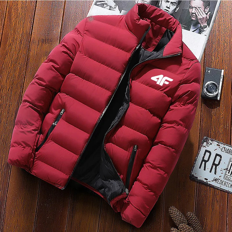 Long-Sleeve Puffer Jacket Smart-Cut and Zipper Pockets-Keep Melbourne Marvellous Official Store