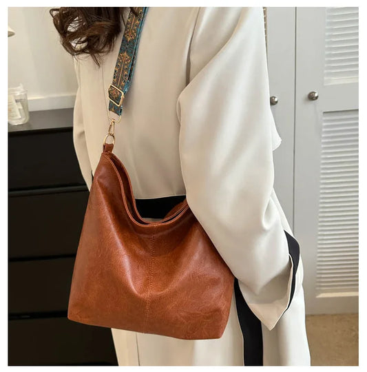 Geometric Strap Shoulder Bag Large Capacity Crossbody Women's Handbag For Shopping & Travel