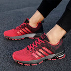 Sports Sneakers Stripes Gradient Pattern Breathable Running Shoes