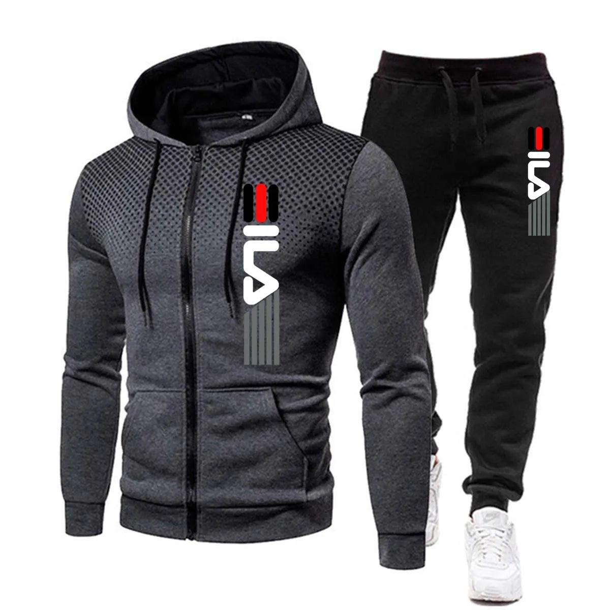 2pcs Tracksuit Hoodie Set Combo Sports Gym Streetwear Sweatpants