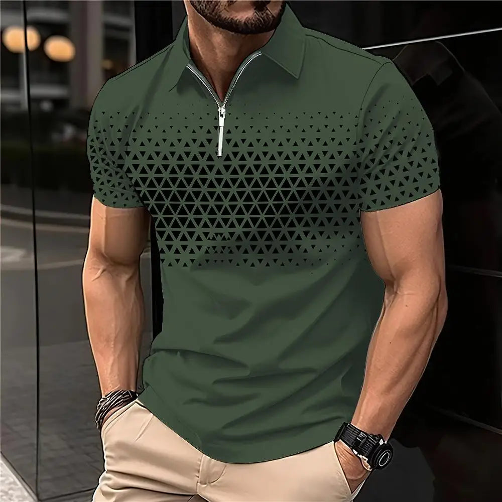 Summer Men's Casual Polo Shirt New Fashion Design Breathable Office Wear