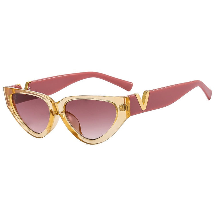 Cateye V-Frame Sunglasses Women's Luxury Fashion Eyewear