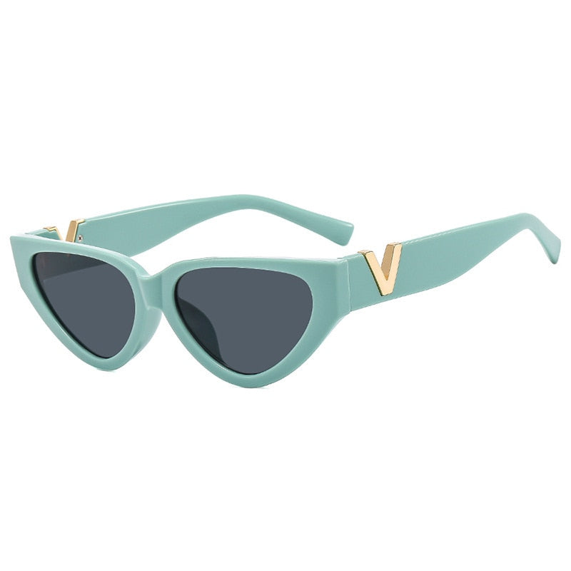 Cateye V-Frame Sunglasses Women's Luxury Fashion Eyewear