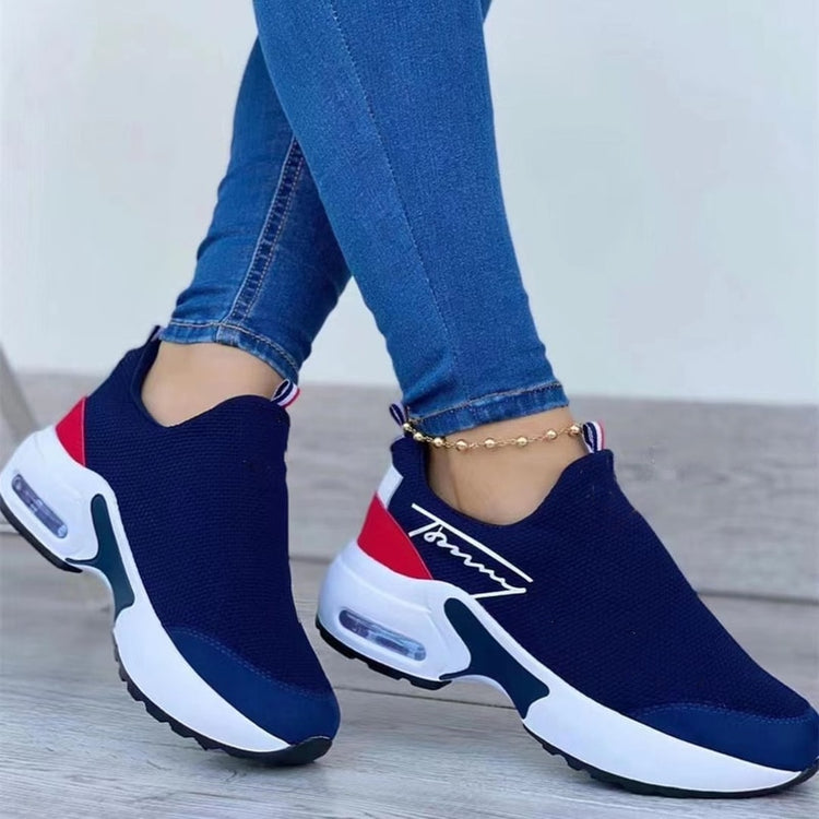 Breathable Mesh Slip-on Sneakers Walking Wedges Flats Women's