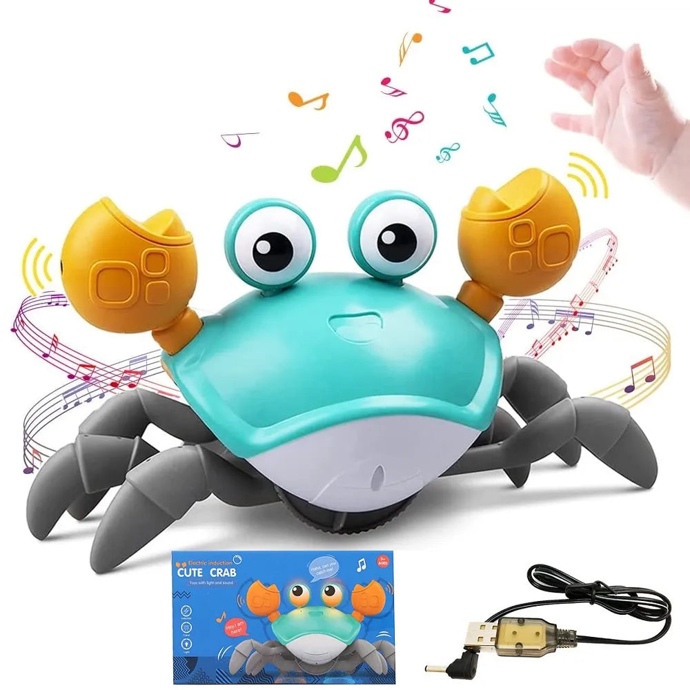 Dancing Crab Toy for Toddlers Babies Infant with Sounds & Music LED Musical Interactive Toys