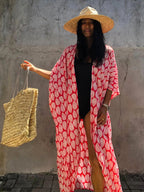 Beach Wrap Bikini Swimwear Cover Up Kimono-Style Resort Wear Sarong