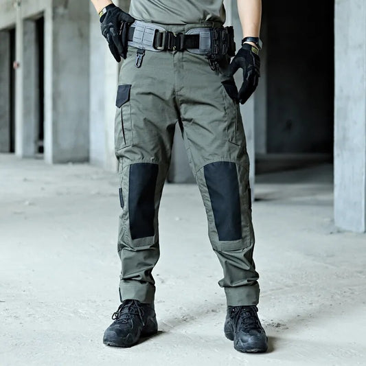 Heavy-Duty Military Tactical Cargo Pants Waterproof Camo Work PPE Tradies Trousers With Reinforced Wear-Resistant Knee Padding