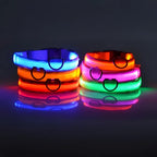 LED Safety Glowing Flashing Dog Collar Night Illuminated Glow In The Dark