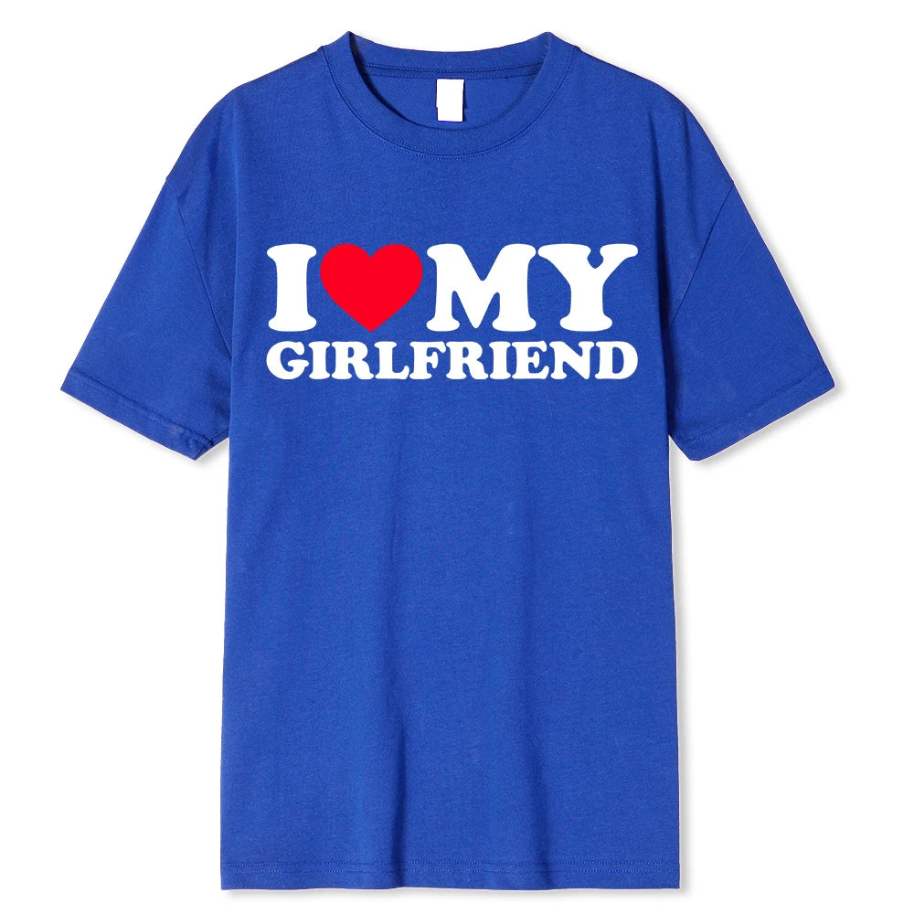 "I Love My Girlfriend" & "I Love My Boyfriend" T-shirts Funny Tees Tops Best Gifts