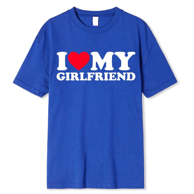 "I Love My Girlfriend" & "I Love My Boyfriend" T-shirts Funny Bucks & Hens Party Tops