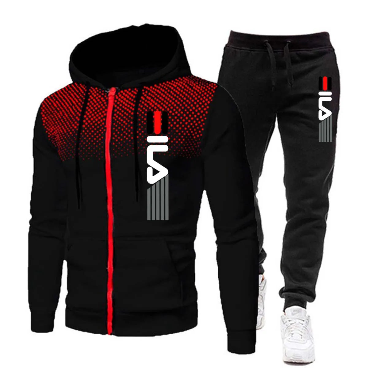 2pcs Tracksuit Hoodie Set Combo Sports Gym Streetwear Sweatpants