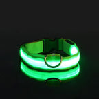 LED Safety Glowing Flashing Dog Collar Night Illuminated Glow In The Dark