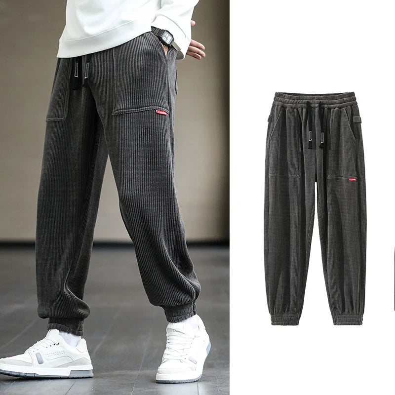 Baggy Corduroy Retro Streetwear Loose Harem Pants Plus Sizes