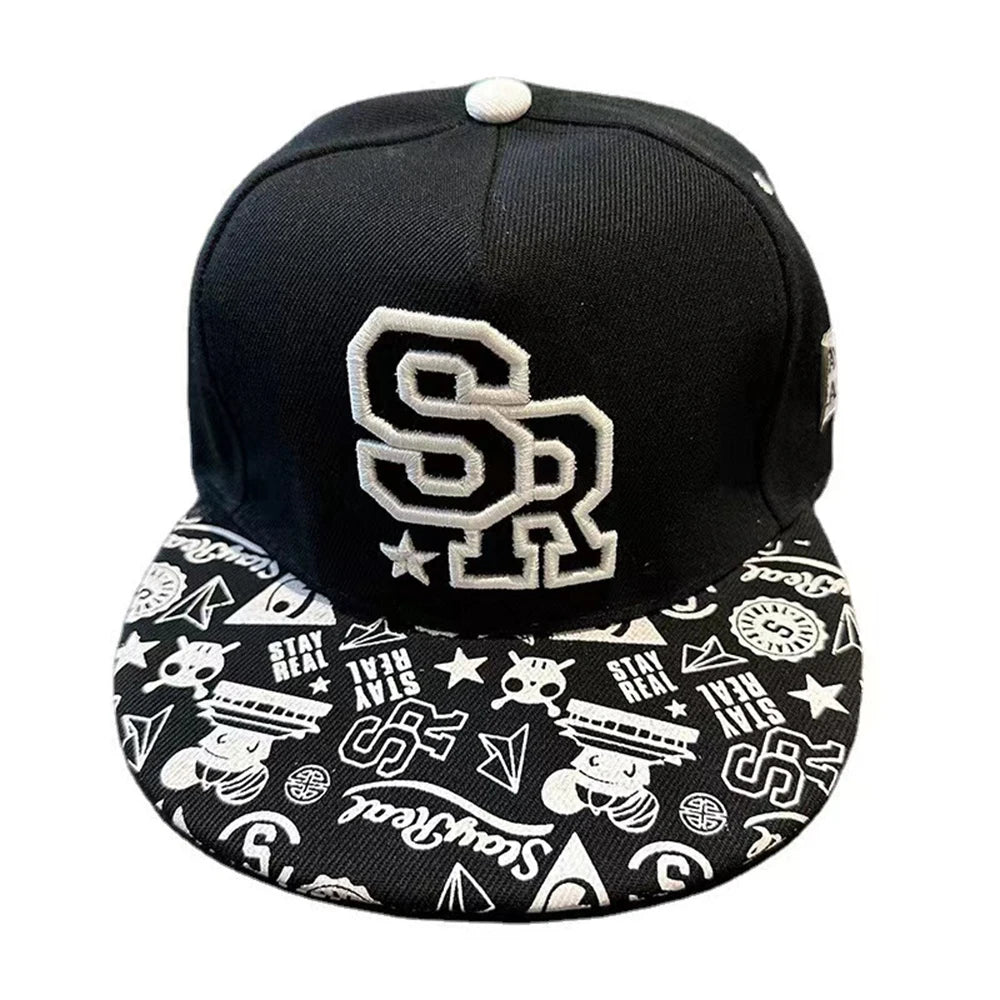 Hip Hop Embroidered Flat Brim Cap