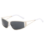 Gradient Sunglasses Oversized Metal-Frame Retro Style
