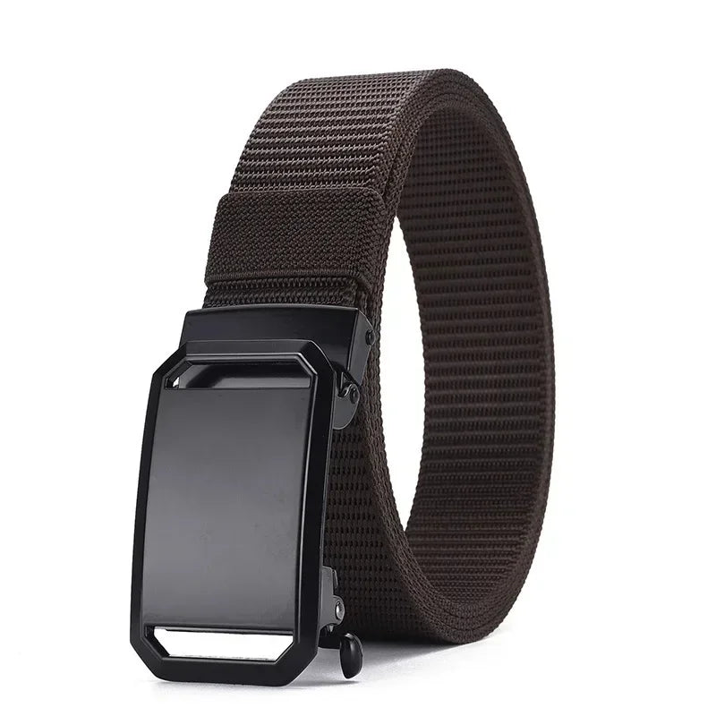 Canvas Belt Automatic Buckle For Cargo Pants Jeans Tactical Tradies Shorts Workwear