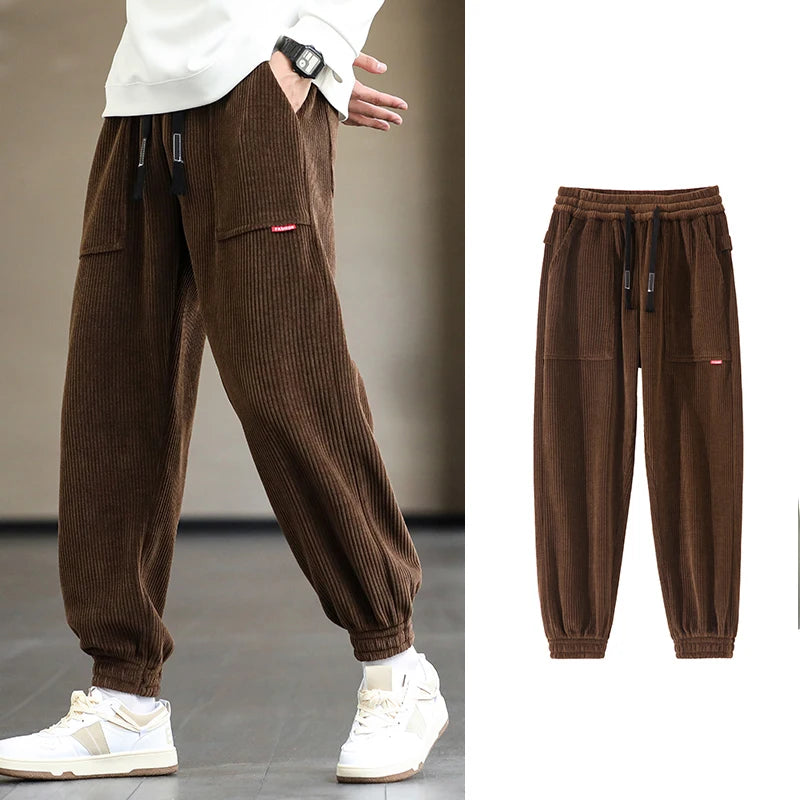 Baggy Corduroy Retro Streetwear Loose Harem Pants Plus Sizes