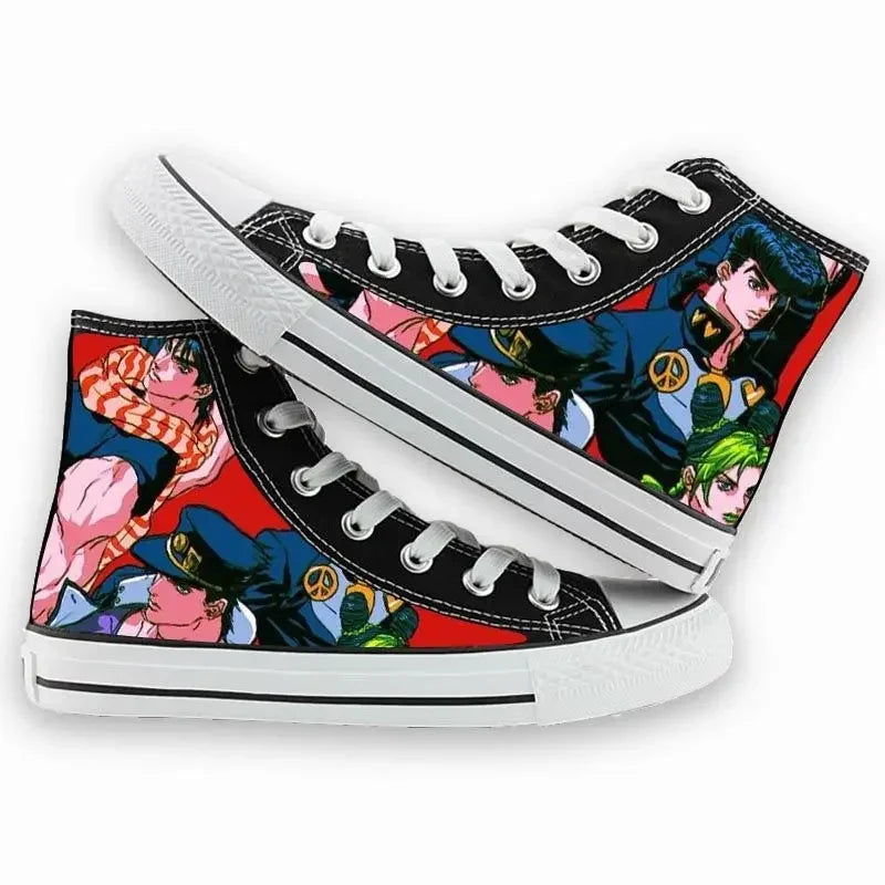 High-Top Anime 3D Cartoon Print Unisex Streetwear Canvas Sneakers