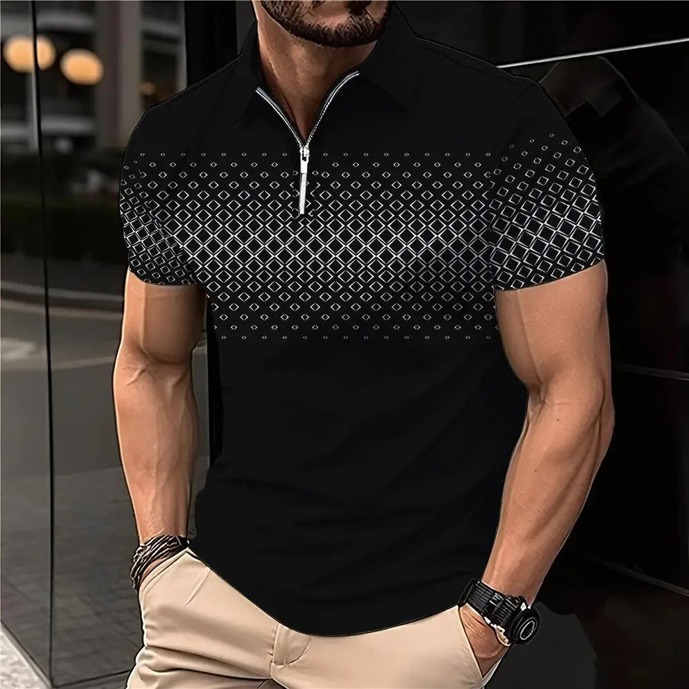 Summer Men's Casual Polo Shirt New Fashion Design Breathable Office Wear