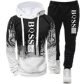 2pcs Combo Set Tracksuit Hoodie Sweatshirt and Track Pants Sportswear