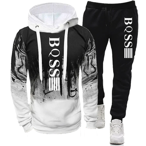 2pcs Combo Set Tracksuit Hoodie Sweatshirt and Track Pants Sportswear