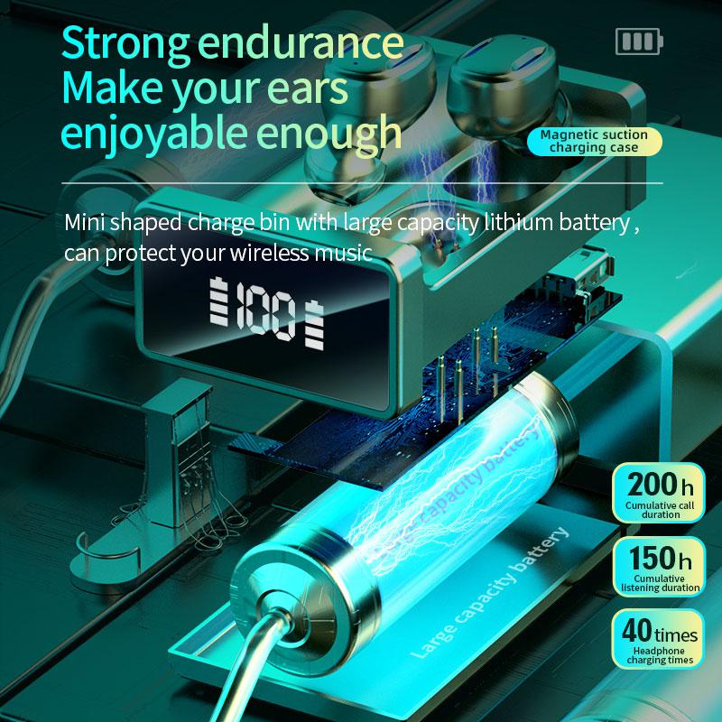 Wireless Earphones With Pop-Out Magnetic Charging Case v5.3 Earbuds Headset Headphones