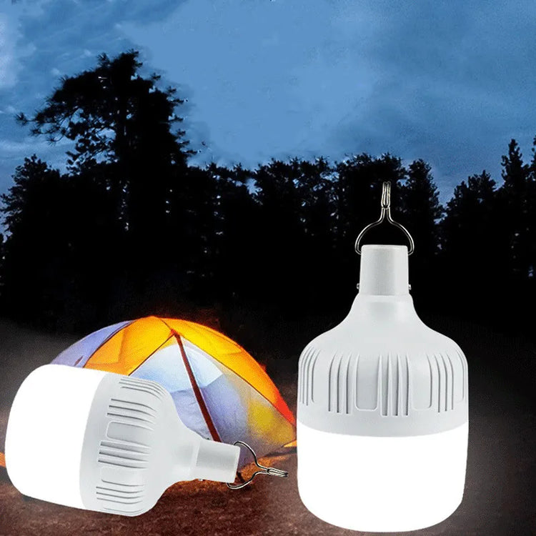 Outdoor USB Rechargeable LED Lamp Bulbs 1-6pcs Emergency Lights Portable Hook-Up Lanterns Night BBQ Camping Fishing