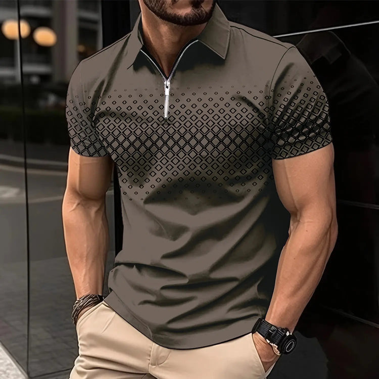 Summer Men's Casual Polo Shirt New Fashion Design Breathable Office Wear