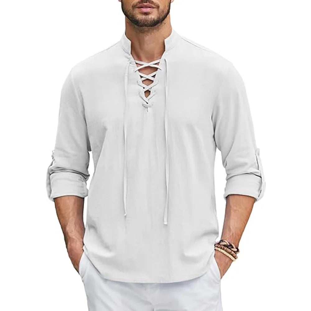 Renaissance Shirt Pirate Medieval Viking Cotton Linen