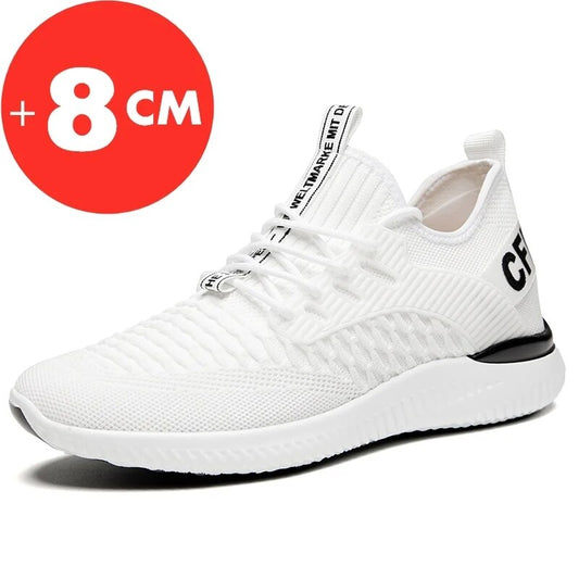 Elevator AirMesh Sport Tall Sneakers New Fashion Height-Increasing Shoes - Instantly Boost Height 8cm