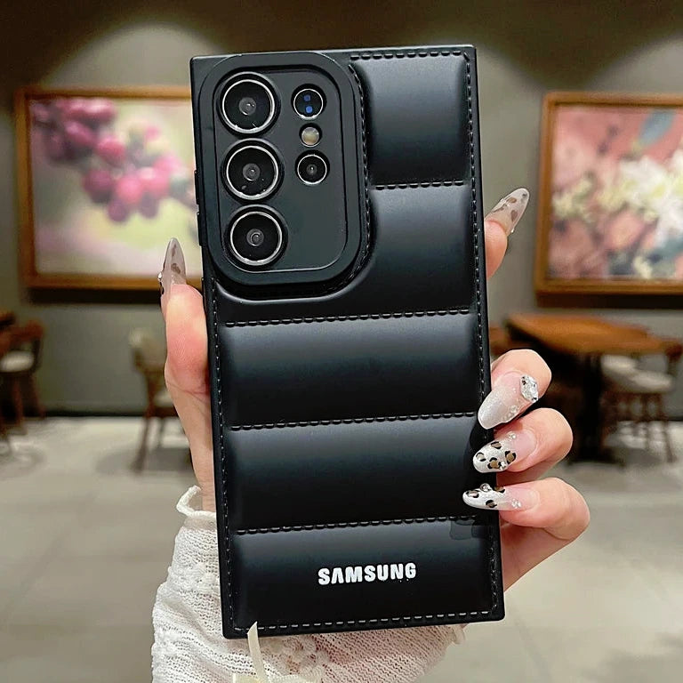Samsung Puffer Smartphone Case - Shockproof Soft Mobile Phone Cover