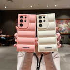 Samsung Puffer Smartphone Case - Shockproof Soft Mobile Phone Cover
