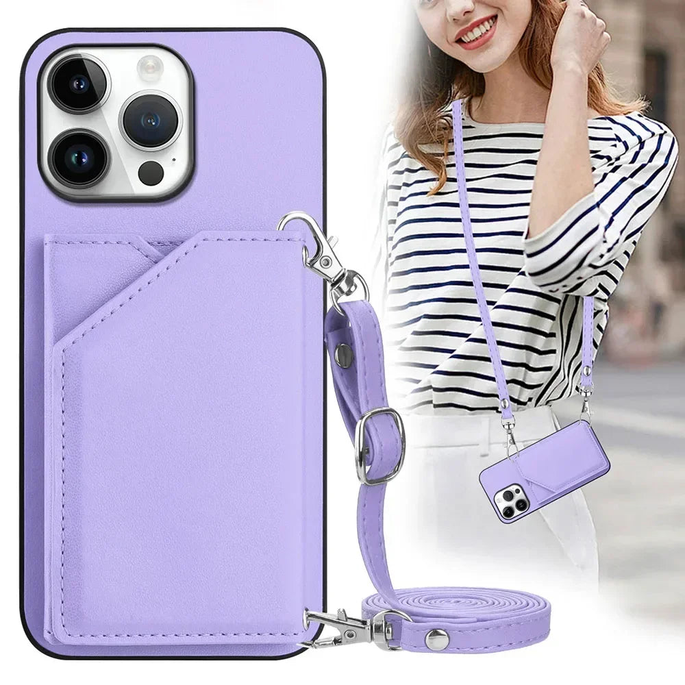 Samsung Galaxy Phone Cover Crossbody Lanyard Case With Shoulder Strap