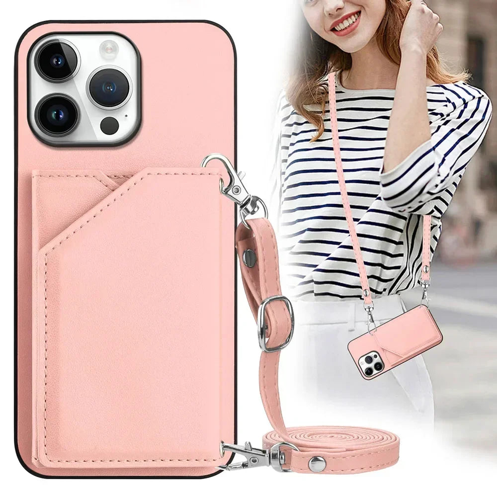 Samsung Galaxy Phone Cover Crossbody Lanyard Case With Shoulder Strap