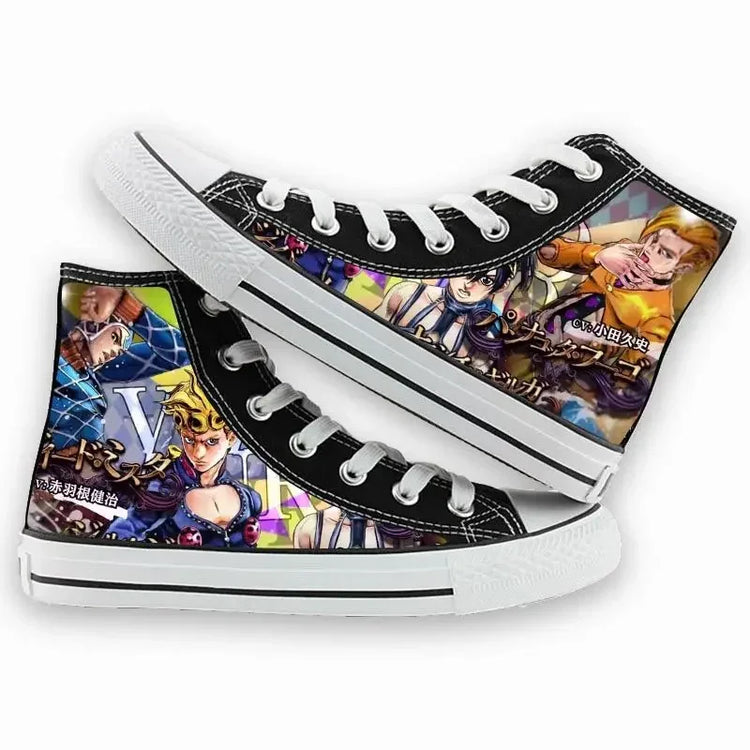 High-Top Anime 3D Cartoon Print Unisex Streetwear Canvas Sneakers