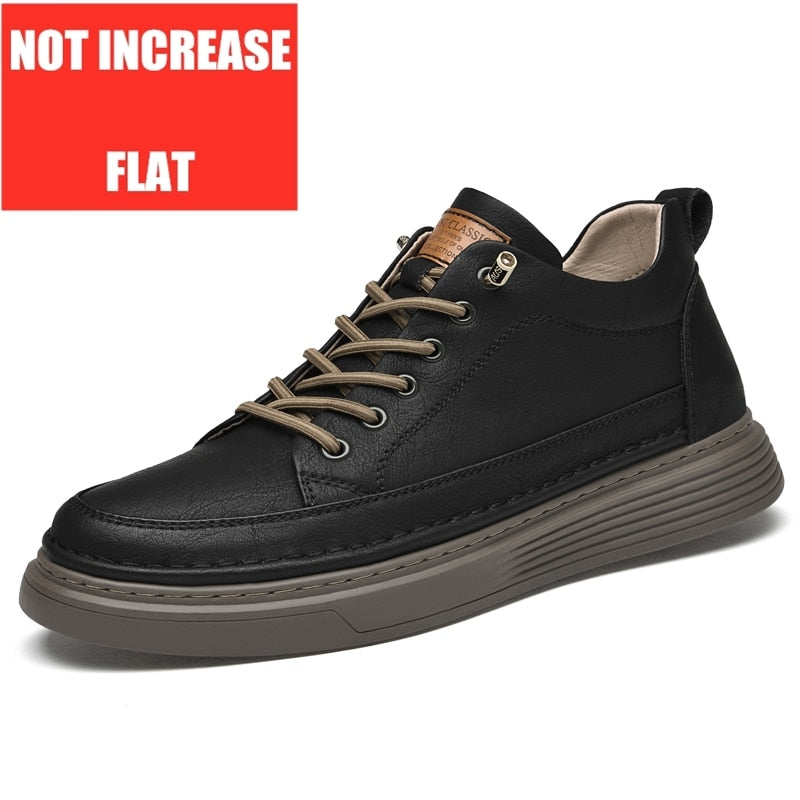 Elevator 6cm Height-Boosting Genuine-Leather Heightening Tall Shoes