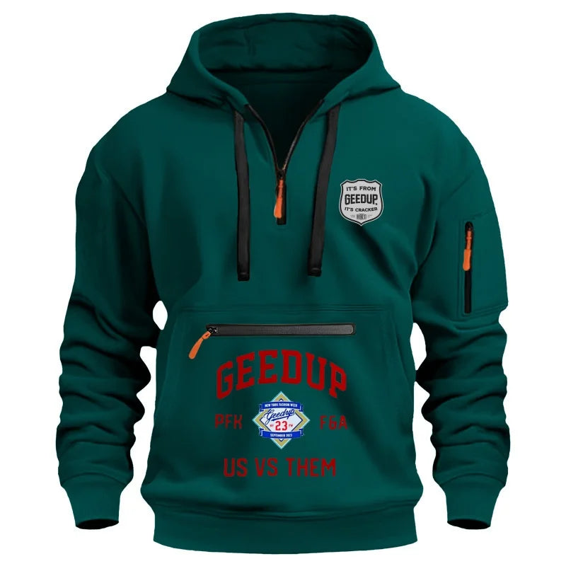 Hoodie Sports Design With Arm Zipper Pocket