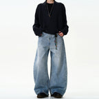 Baggy Wide-Leg Washed Jeans Vintage Phat Denim Knife Pants