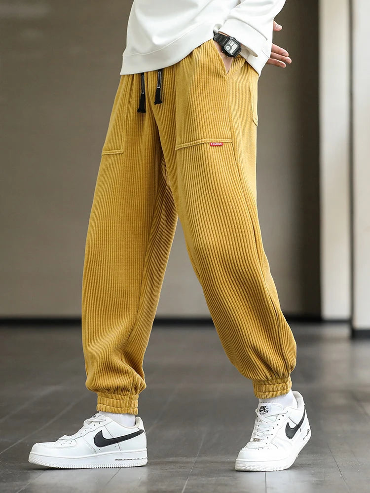 Baggy Corduroy Retro Streetwear Loose Harem Pants Plus Sizes