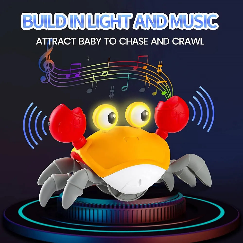 Dancing Crab Toy for Toddlers Babies Infant with Sounds & Music LED Musical Interactive Toys