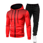 2pcs Tracksuit Pants & Hoodie Set Sports Gym Streetwear Activewear