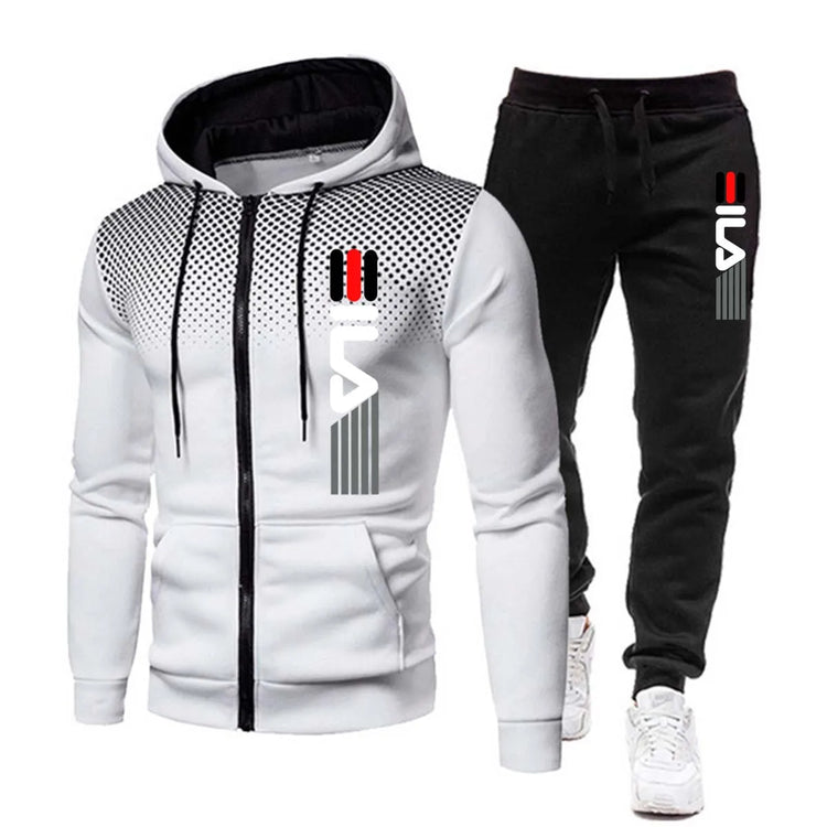 2pcs Tracksuit Hoodie Set Combo Sports Gym Streetwear Sweatpants