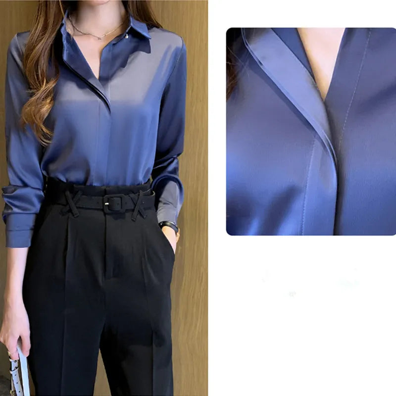 Long-Sleeve Blouse Business Office Wear Casual Women's Shirt