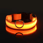 LED Safety Glowing Flashing Dog Collar Night Illuminated Glow In The Dark
