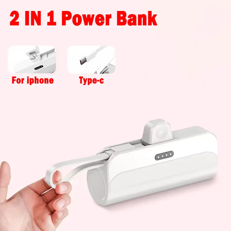 Fast Charger Mini Power Bank Mobile Phone Portable Pocket Battery