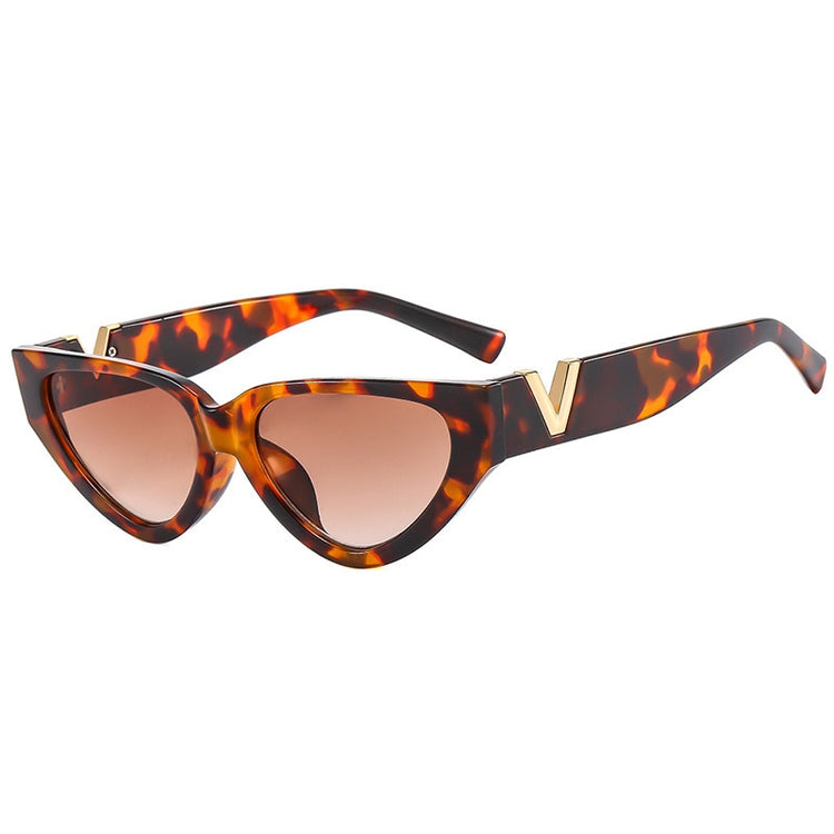 Cateye V-Frame Sunglasses Women's Luxury Fashion Eyewear