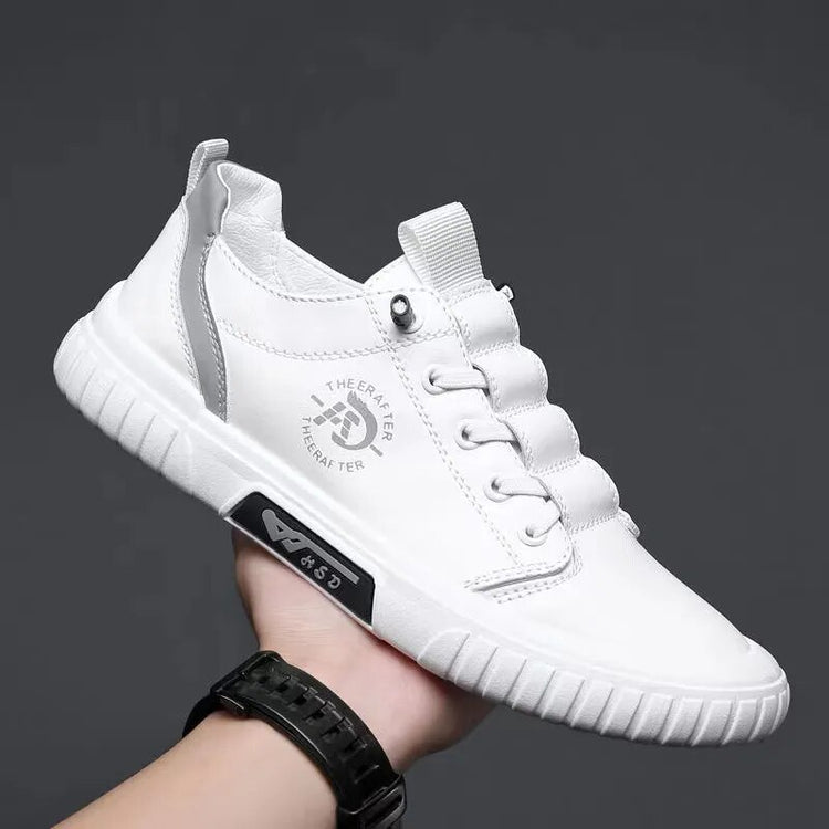 Slip-On No-Tie Trendy Sneakers With Elastic Laces Flat-Bottom Sports Shoes