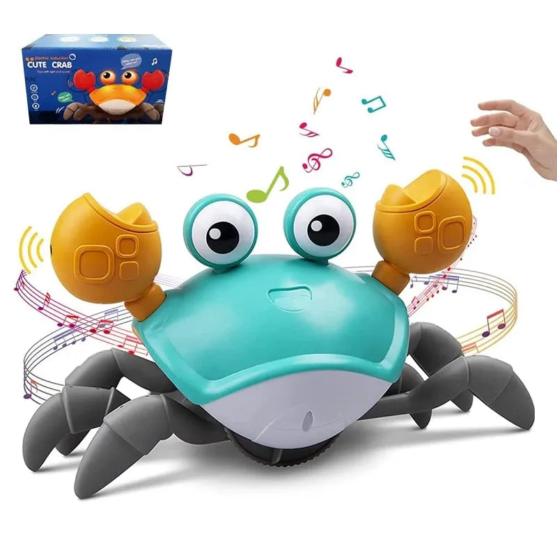 Dancing Crab Toy for Toddlers Babies Infant with Sounds & Music LED Musical Interactive Toys