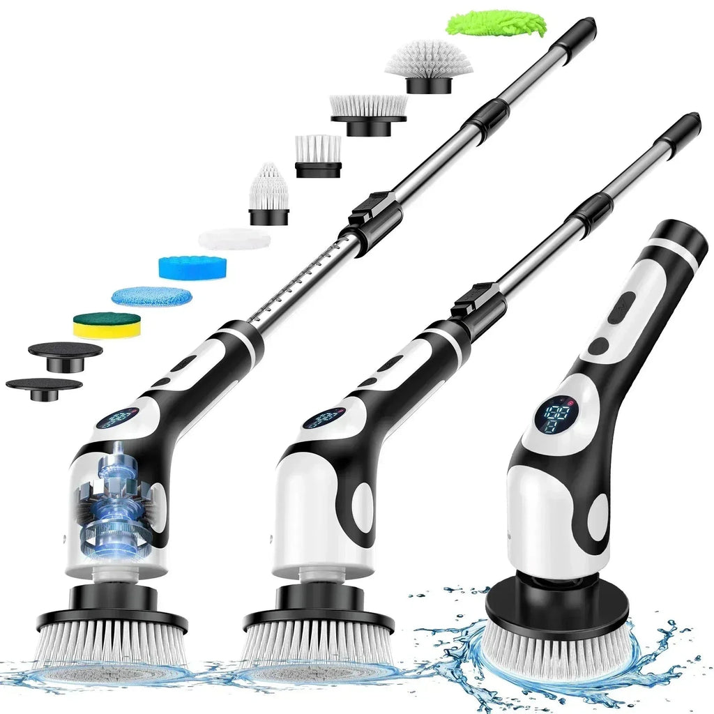 Scrub Brush Electric Bathroom Wireless Spin Cleaning Rechargeable